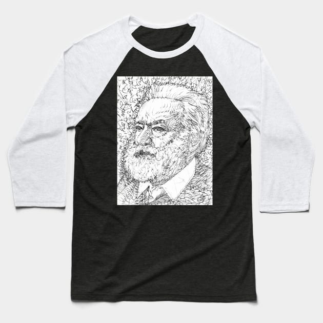 VICTOR HUGO pencil portrait .1 Baseball T-Shirt by lautir